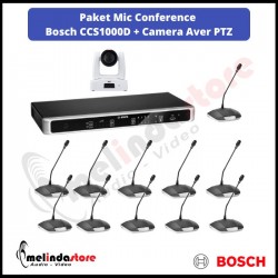 Paket Mic Conference System Kabel Bosch CCS1000D | 11 Mic + Camera PTZ | 1 Chairman 10 Delegate